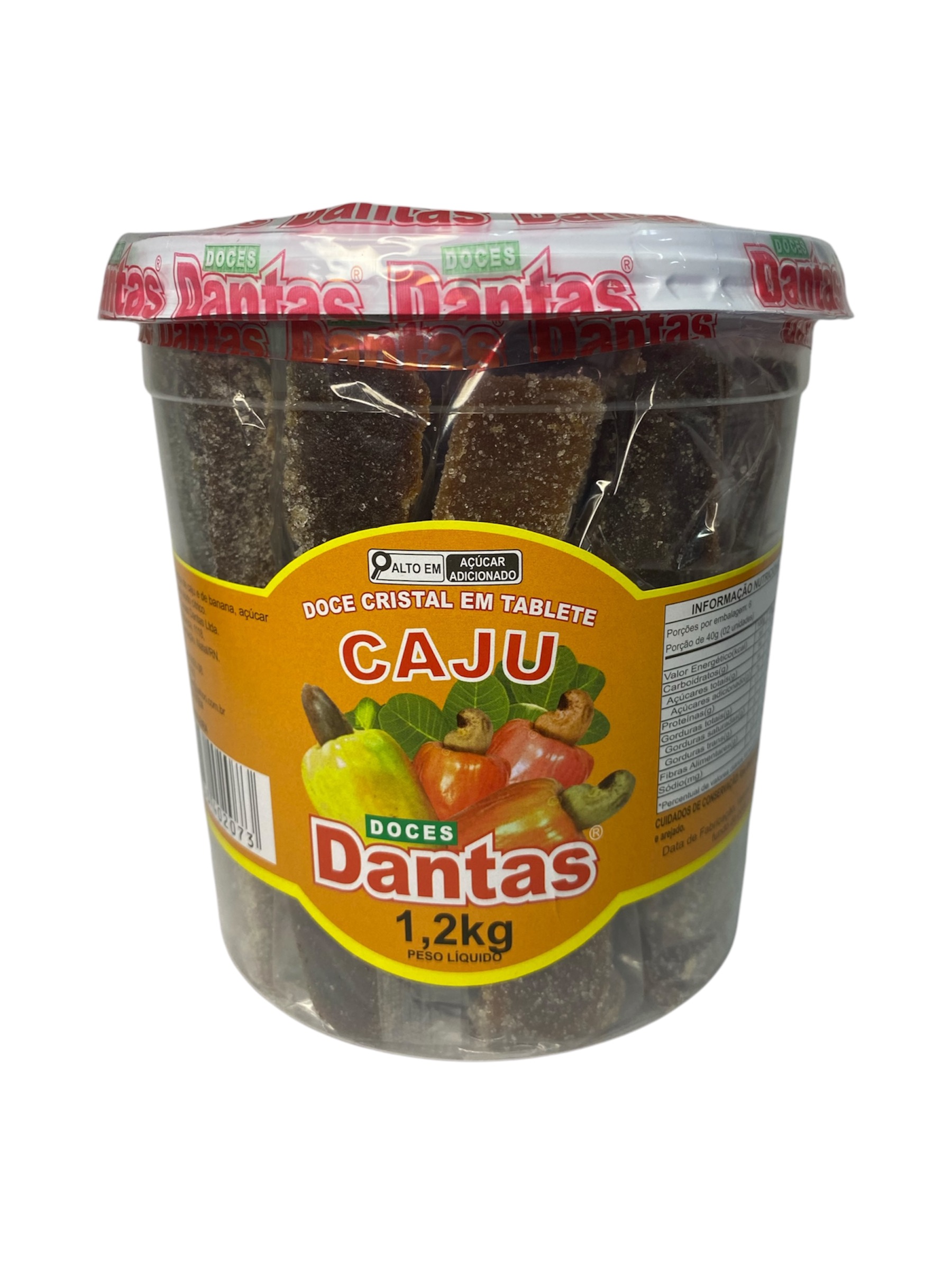Doce Cristal em Tablete - Caju – 08x1,2kg