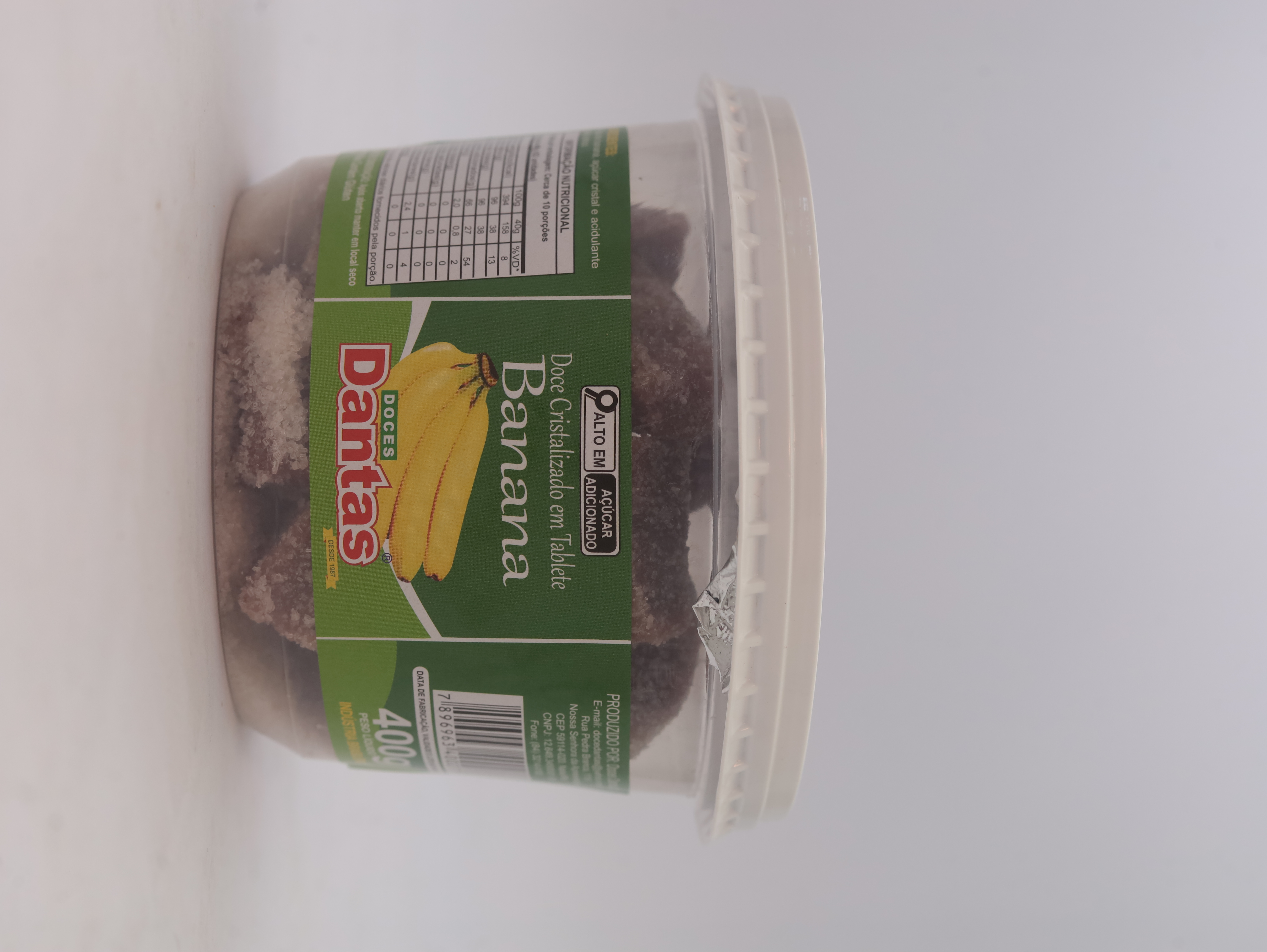 Doce Cristalizado em Tablete - Banana – 12x400g